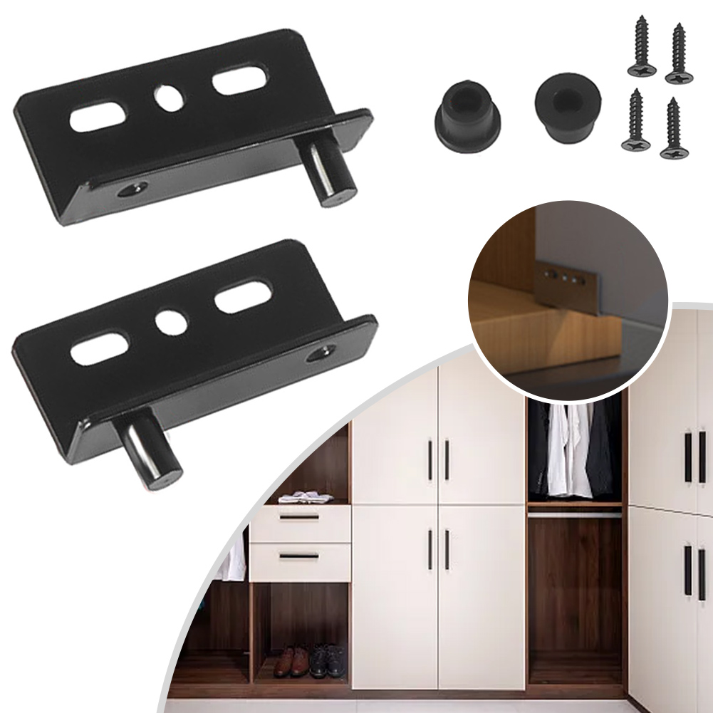 Jeu de charnières pivotantes à Angle droit en fer, pour portes en bois, Installation d'armoires de meubles avec vis, couvercles en plastique
