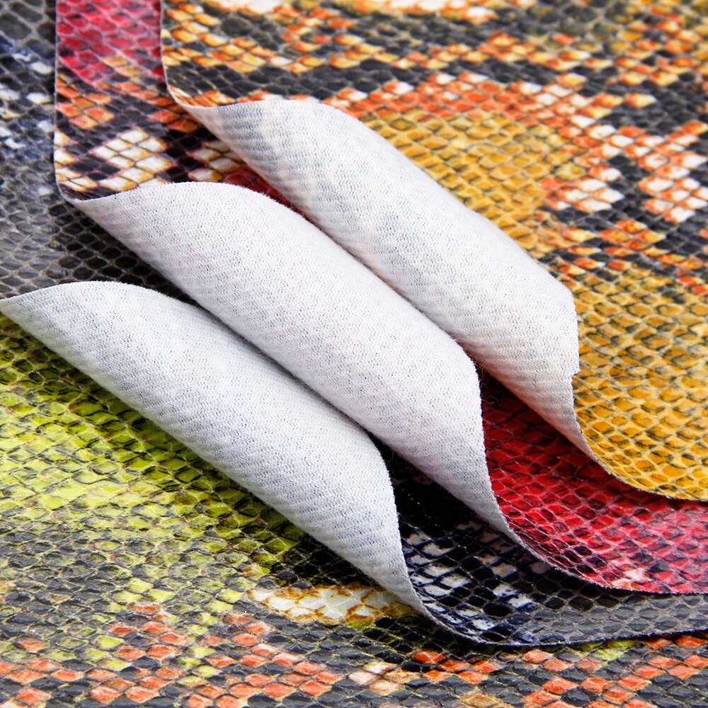 20*34cm Colorful Snake Patterns Faux Leather Fabric Sheets For Making Handmade Earrings Bows,1Yc9615