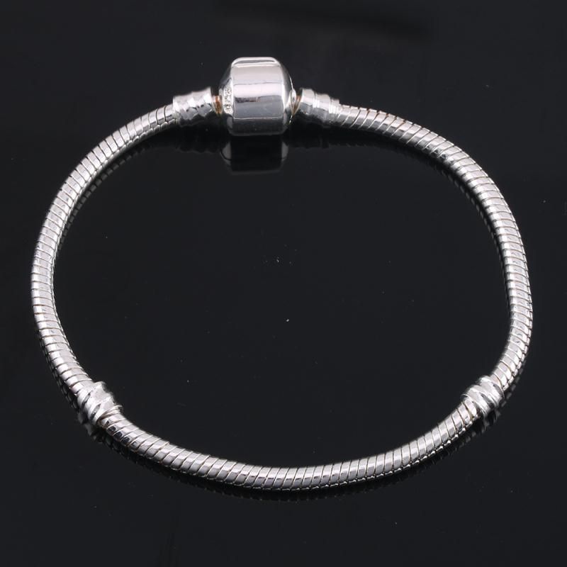 10 Uds fit pulsera Europea 3mm Cadena de serpiente de pulsera berloque cuenta de joyería de las mujeres encantos