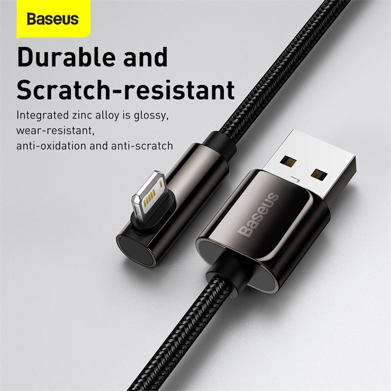 Baseus usb kaapeli iphone 12 :lle 11 pro max  xr 8 plus kaapeli 2.4a pikalataus iphone  x 7 :lle laturi pelikaapeli usb datalinja