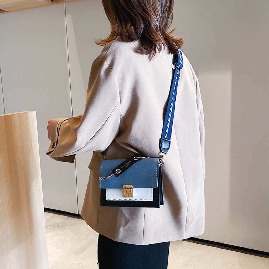 Women's luxury crossbody Bag Matte Contrast Color Shoulder Messenger Bag Small Square Bag Torebki Damskie
30