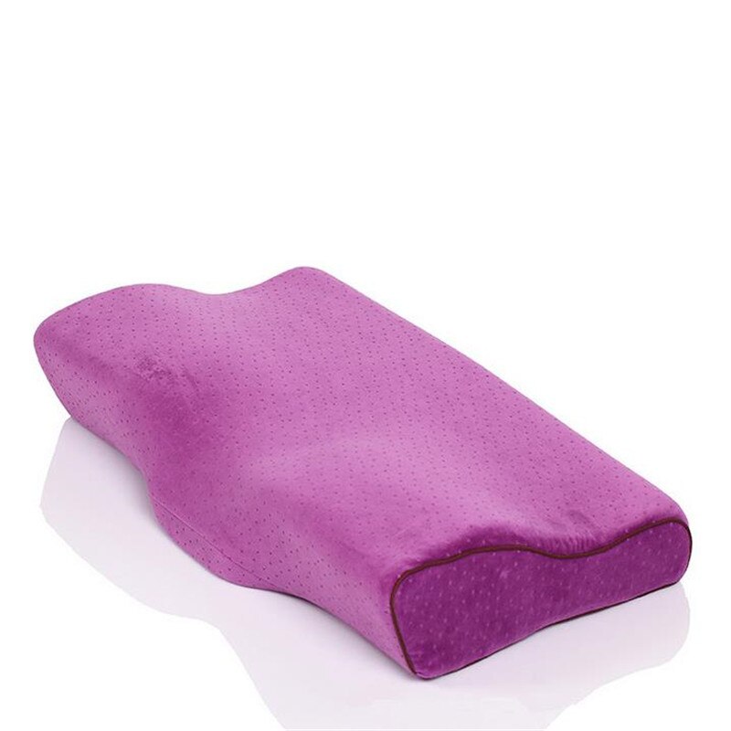 1PC Memory Foam Pillow Neck Protection Slow Rebound Memory Foam Butterfly Shaped Pillow Health Cervical Neck 20#: C