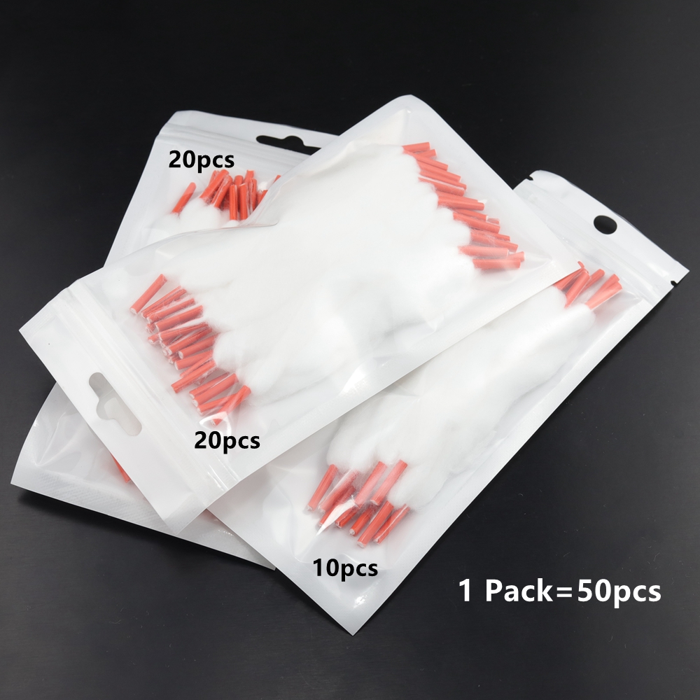 Mèche en coton longue durée de vie, fil 2.0mm/2.5mm/3.0mm/5.0mm, matériaux de remplacement de mèche de Style 2 têtes: Fibre superfine / Incolore