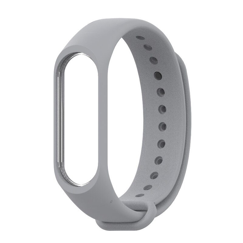 Strap for Xiaomi Mi Band 4 3 Sport Strap watch Silicone wrist strap For xiaomi miband 4 3 accessories bracelet Miband 4 3 Strap: GRAY