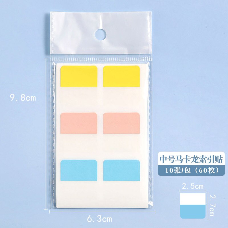 Yatniee 10 Stks/pak Kleur Index Stickers Student Fluorescerende Sticky Notes Kantoor Classificatie Namen Sticker Note Labels: B