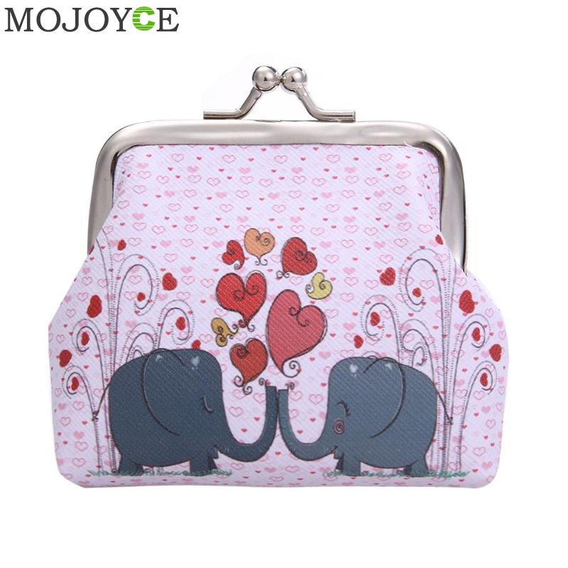 Exclusive Elephant Print Mini Coin Bag Women Coin Purses Cartoon Pattern Cute Small Bag Clutch Zero Wallet: 05