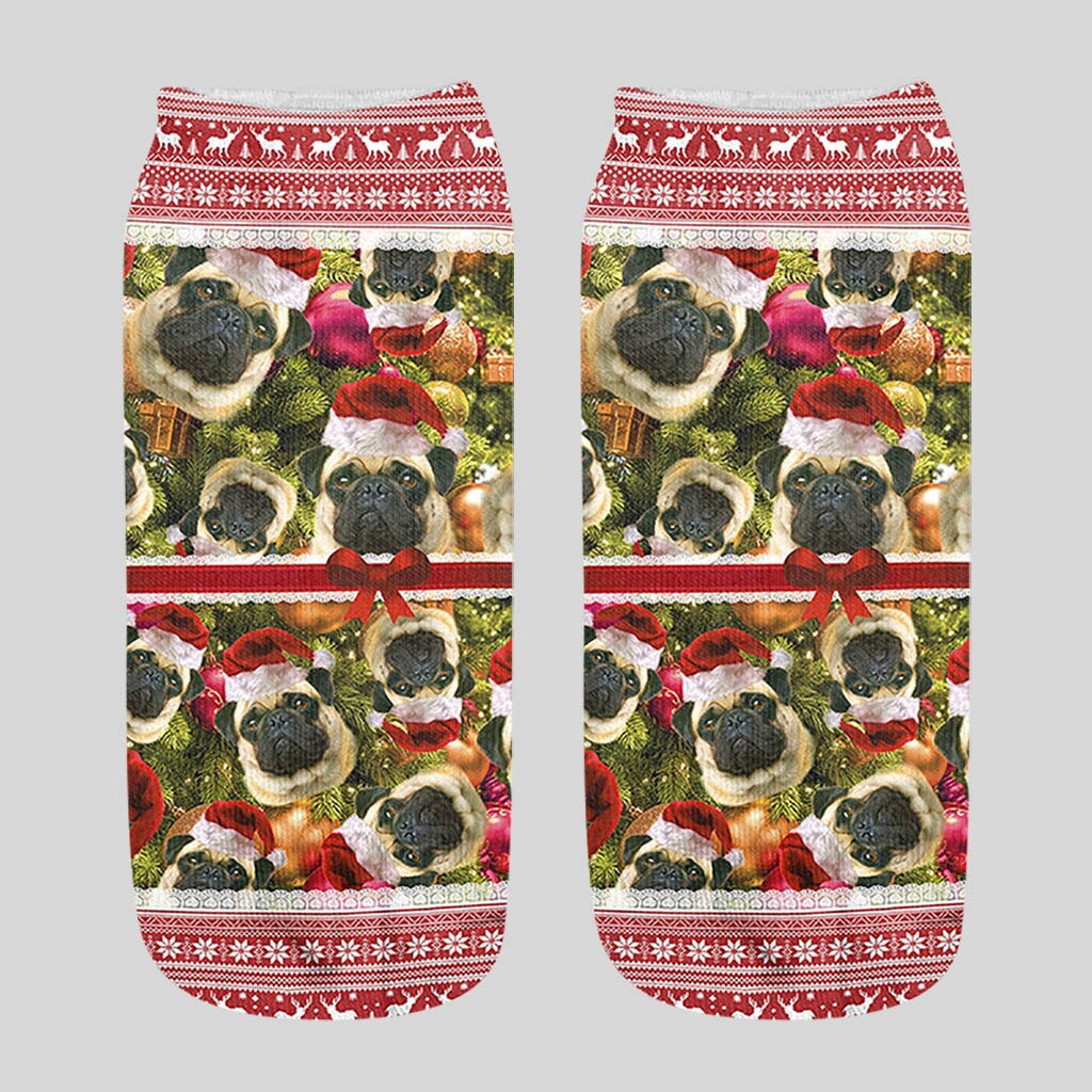 Unisex Ankle Sokken Kerst Grappige 3d Gedrukt Casual Sokken Grappige Comfortabele Leuke Low Cut Harajuku Skateboard Sokken #42: B