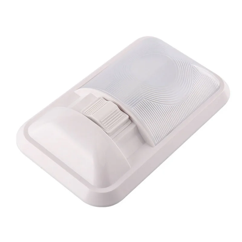 LED Loftlampe til RV - 12V - Naturlig Hvid Indendørs Belysning til Bil/Trailer/Camper/Boat: Sort