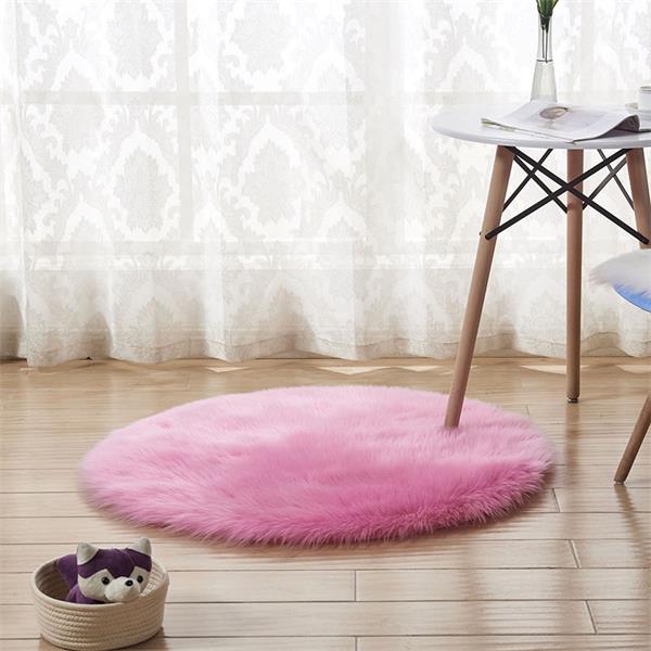 45X45cm Pluche Lange Wol Faux Fur Tafel Mat Baby Photo Props Baby Foto Achtergrond Mat Winter Dikke Warme Deken: pink