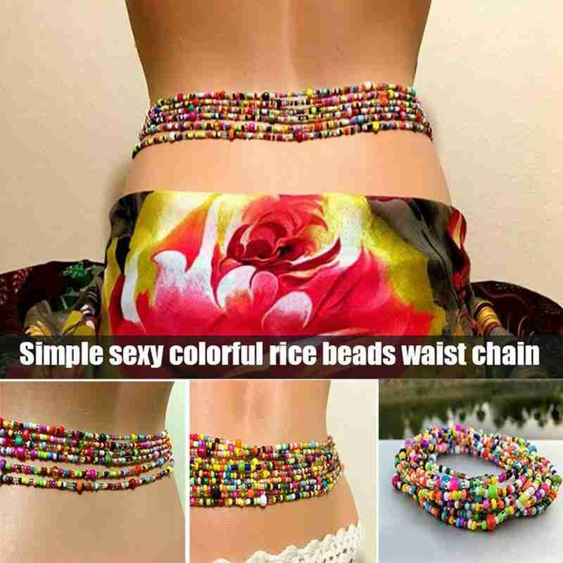 Bikini Ketting Buik Handgemaakte Rijst Kralen Taille Keten