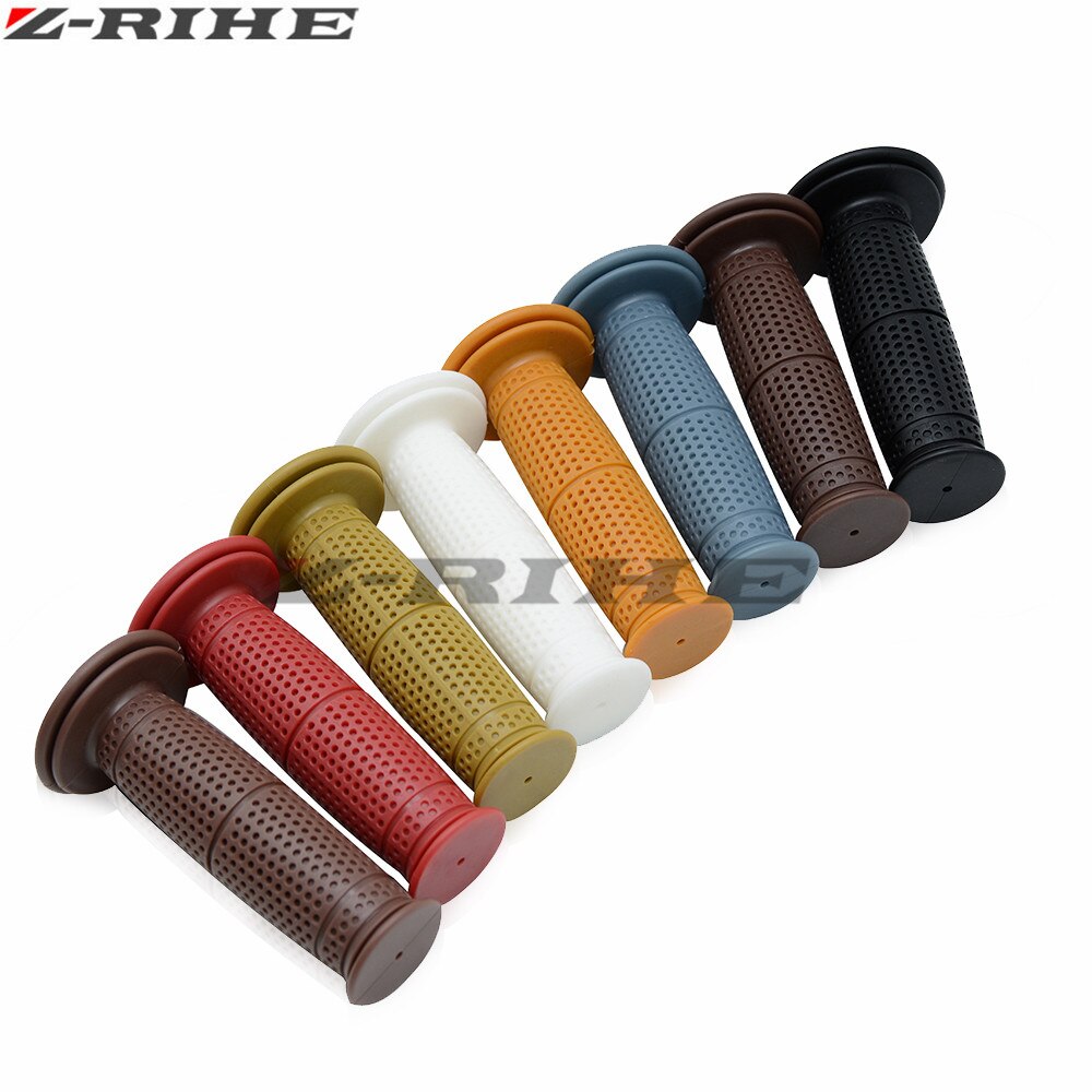 7/8 "22 cm Motorcycle Hand Grips Retro Handvat Rubber Bar Gel Grip voor Triumph Street Scrambler Vespa GTS 300 piaggio Moto Guzzi