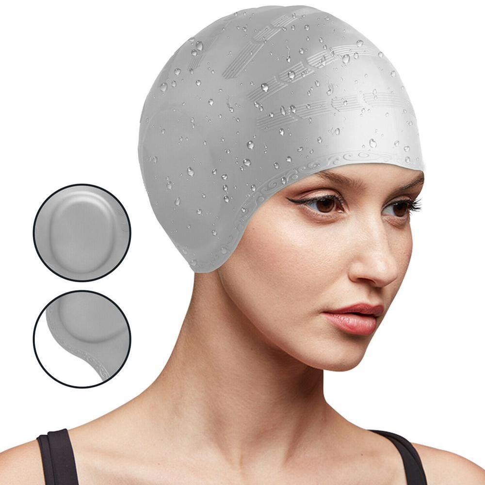 Volwassenen Zwemmen Caps Mannen Vrouwen Lang Haar Waterdichte Grote Natacion Cap Beschermen Duiken Swim Ear Siliconen Zwembad Hoed U9Y3