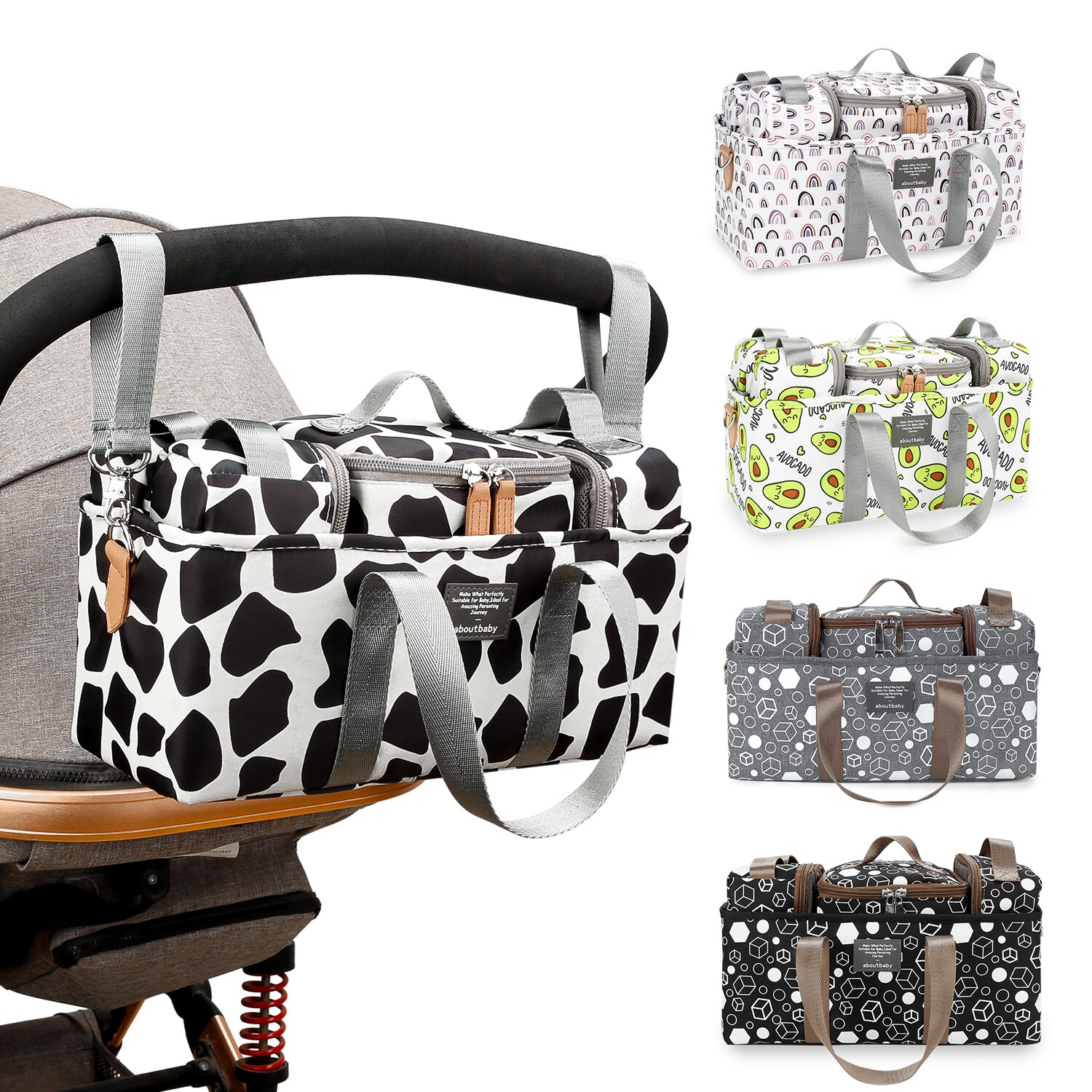 5 Stks/set Baby Luiertassen Multifunctionele Kinderwagen Bag Organizer Portable Waterproof Mama Voor Baby Care