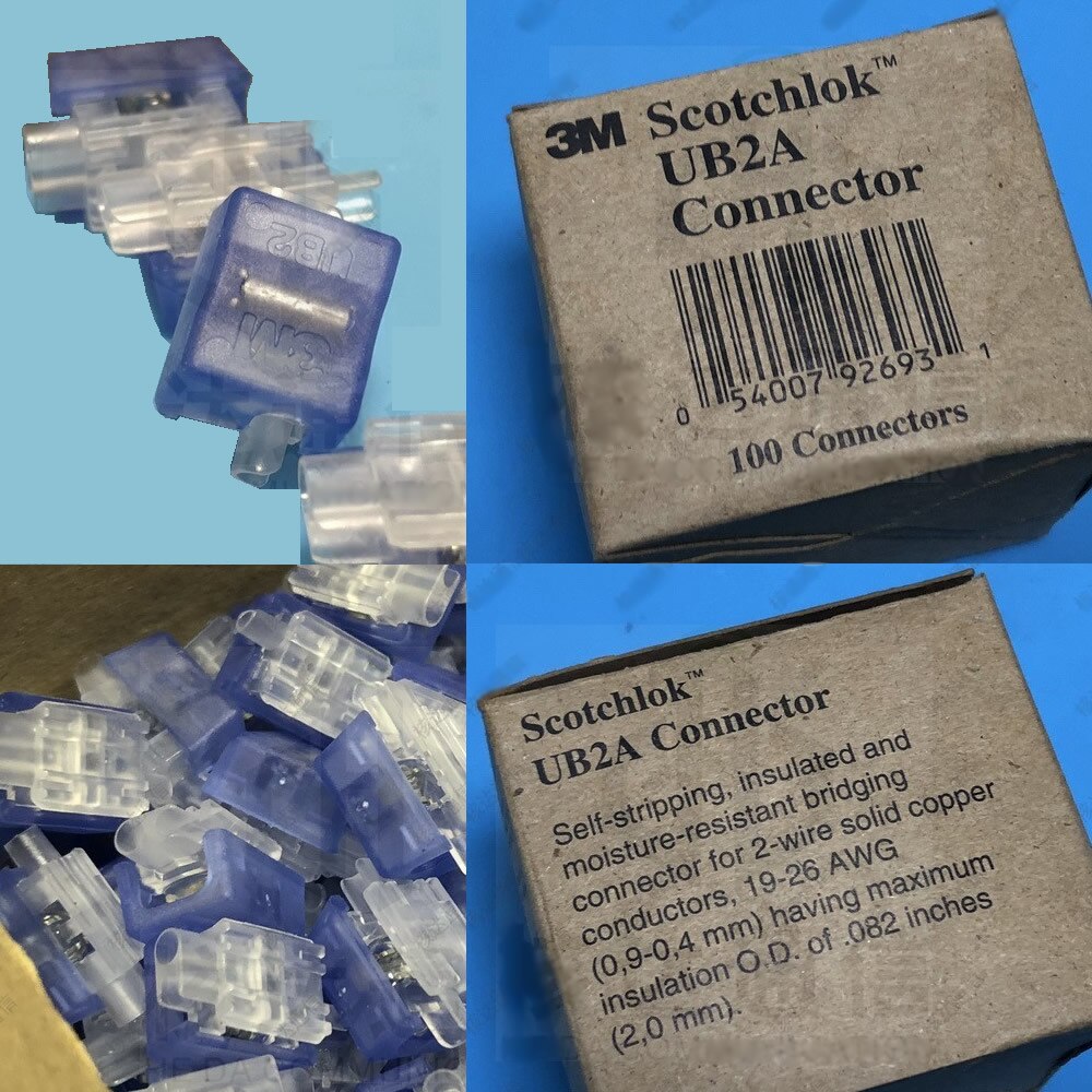 Original authentic 3M Scotchlok UB2A connector K4 terminal bridge terminal Scotchlok Connector x1 box Lot