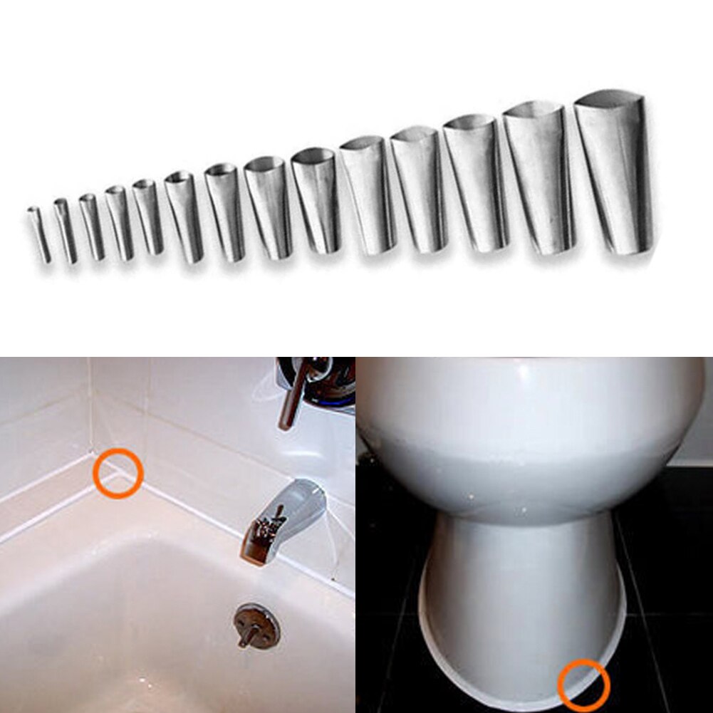 20pcs Caulking Finisher Stainless Steel Sealant Caulk Nozzle Finishing Tool