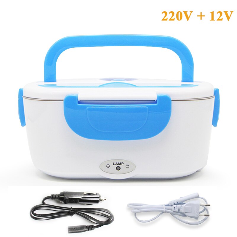 Ahtoska 12V 220V Draagbare Elektrische Verwarmde Rvs Lunchbox Voor Kids Voedsel Containers Voedsel Warmer Met Compartimenten