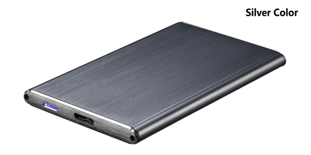 Sata3 à USB3.0 externe 2.5 pouces Boîtier de DISQUE DUR SSD Boitier SATA III 6gbps UASP boîtier de disque dur pour ordinateur portable/Mac/PC SSD Disque Dur: Silver