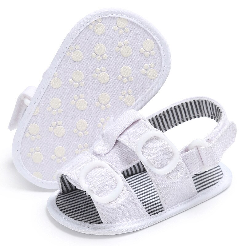 Chaussures en Denim pour -né garçon et fille, sandales d'été en coton à semelle souple pour bébés, premiers pas