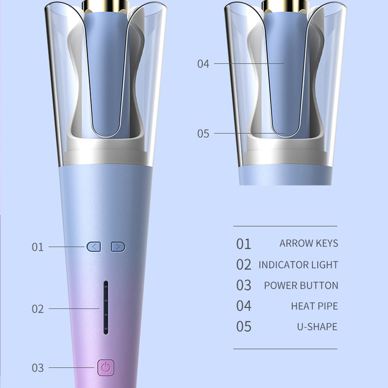 Przenośna lokówka lokówka automatyczna elektryczna ceramiczna ogrzewanie wyświetlacz LCD obróć fala Styler wijący się gofrownica