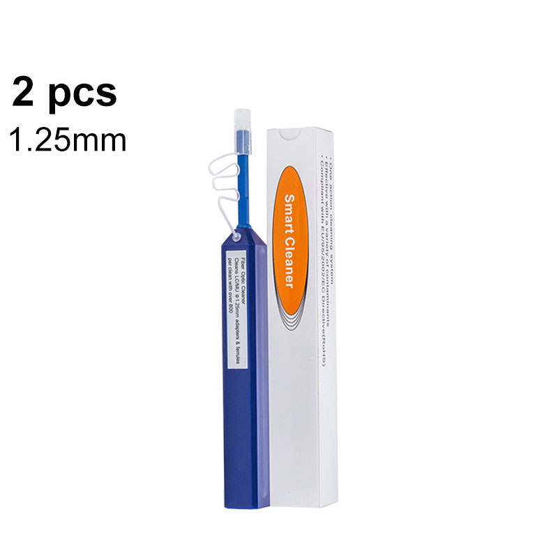 2pcs One-Click Cleaner Optical Fiber Cleaner Pen Cleans 2.5mm SC FC ST and 1.25mm LC MU Connector Over 800 Times: 2pcs 1.25mm
