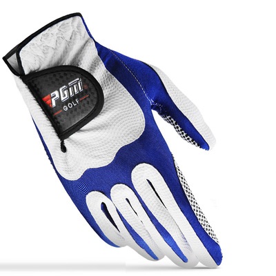 Guantes de Golf para hombre, manoplas deportivas antideslizantes, suaves y transpirables, para mano izquierda y derecha, 5 colores, 1 ud.: Right Hand Blue / S