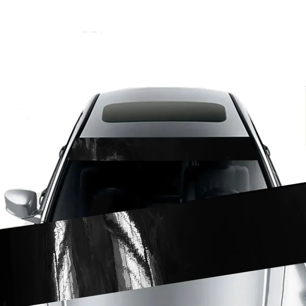 Auto Zonnescherm Stickers Auto Voorruit 3D Vinyl Film Achteruitrusting Zonnescherm Decoratieve Decals Stickers Auto's Decoratieve Stickers: Black