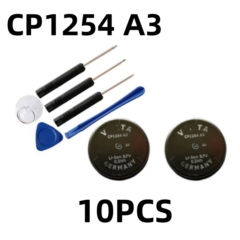 Quente 2-10 pçs/lote brandnew cp1254 a3 3.7v li-ion 60mah capacitor de bateria recarregável para fone de ouvido sem fio bluetooth tws fone de ouvido: verde