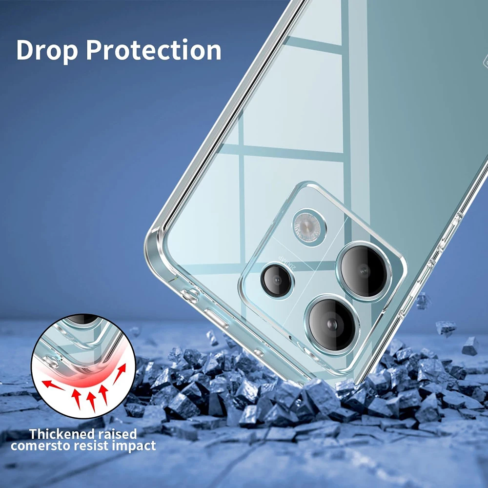 Ultratyndt blødt silikone-etui til xiaomi 14t 14 13 13t 12 12x 12t 12s pro lite ultratransparent krystalklart bagcover