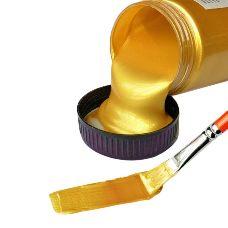 60ml Golden Acrylic Paint Metallic Acrylic Paint Wall Paint Foguang Waterproof Liquid Hand-painted Pigment Needle Bottle