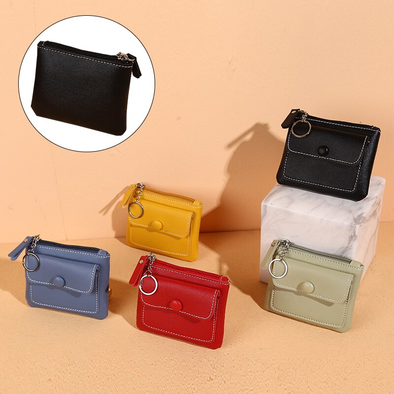 Moda couro do plutônio da moeda bolsa feminina mini kawaii cartão carteira titular chave saco de armazenamento meninas 2021 nova clara pequena bolsa mão bolsas
