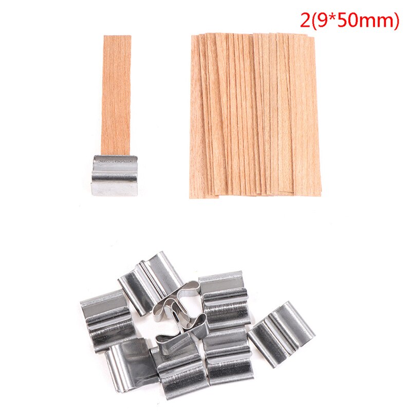 20Pcs Wooden Candles Wick with Sustainer Tab Candle Wick Core for Candle: A2