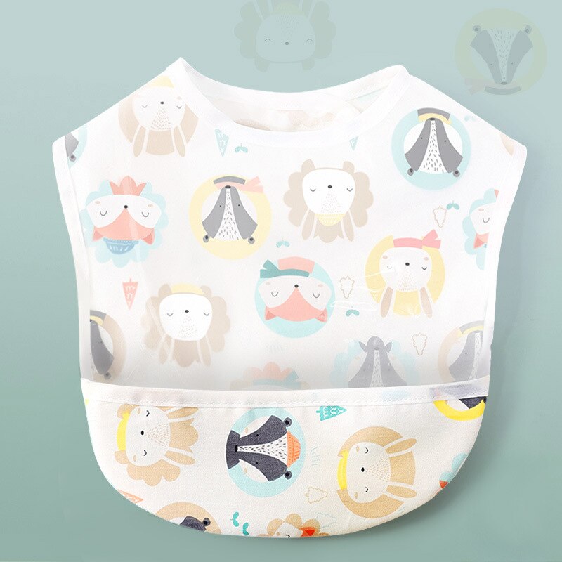 Baby Slabbers Cartoon - Waterdicht EVA - Verstelbaar - Unisex Kinderen Voeding Schort: Stijl 02