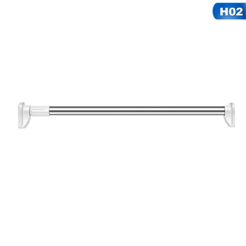 Telescopic Clothing Rod Punch-free Adjustable Shower Curtain Rods And Accessories Extendable Stainless Steel Simple Support Rod: 25MM