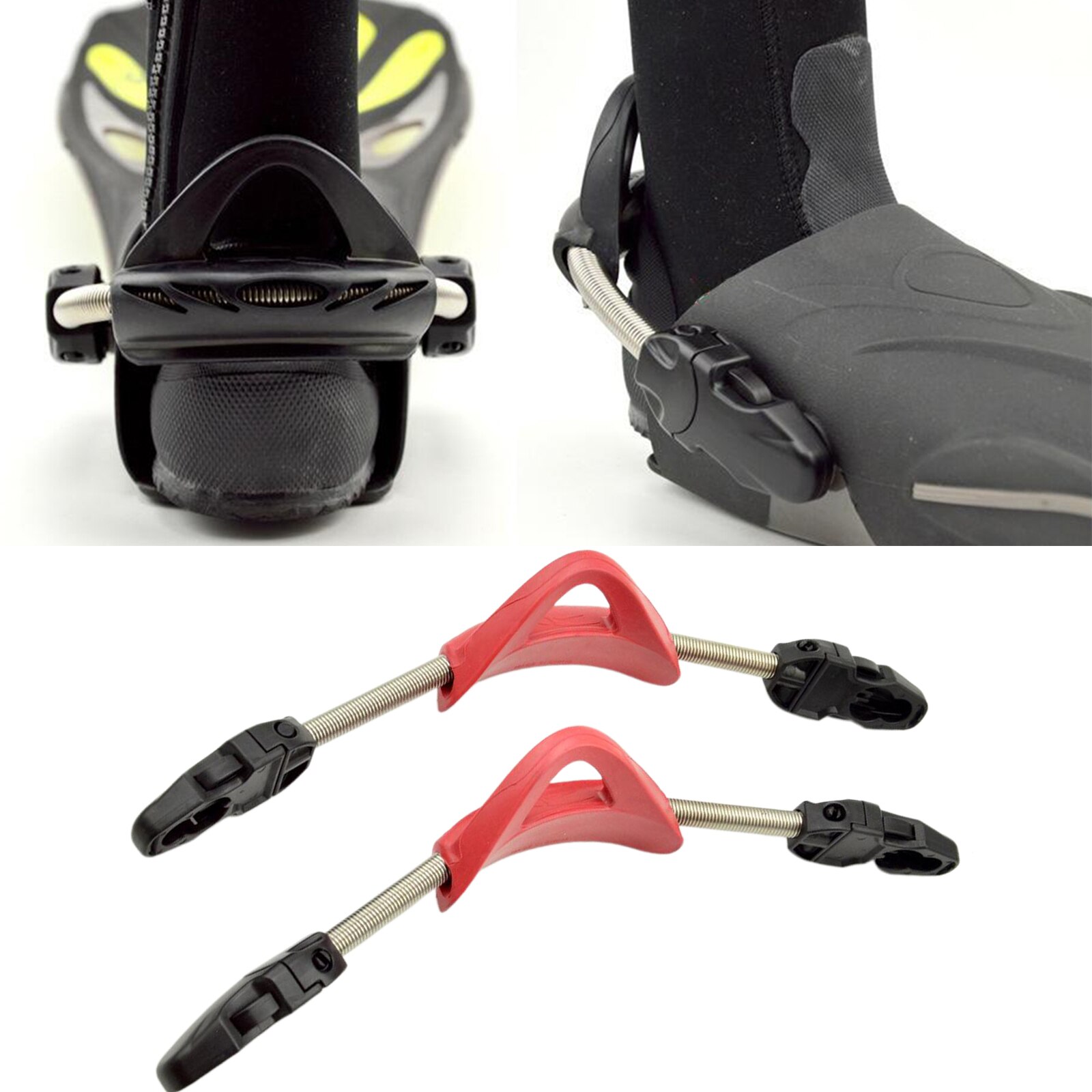 Chaussures de plongée sous-marine en acier inoxydable, 1 paire, sangles à talon, à dégagement rapide, équipement à lacets