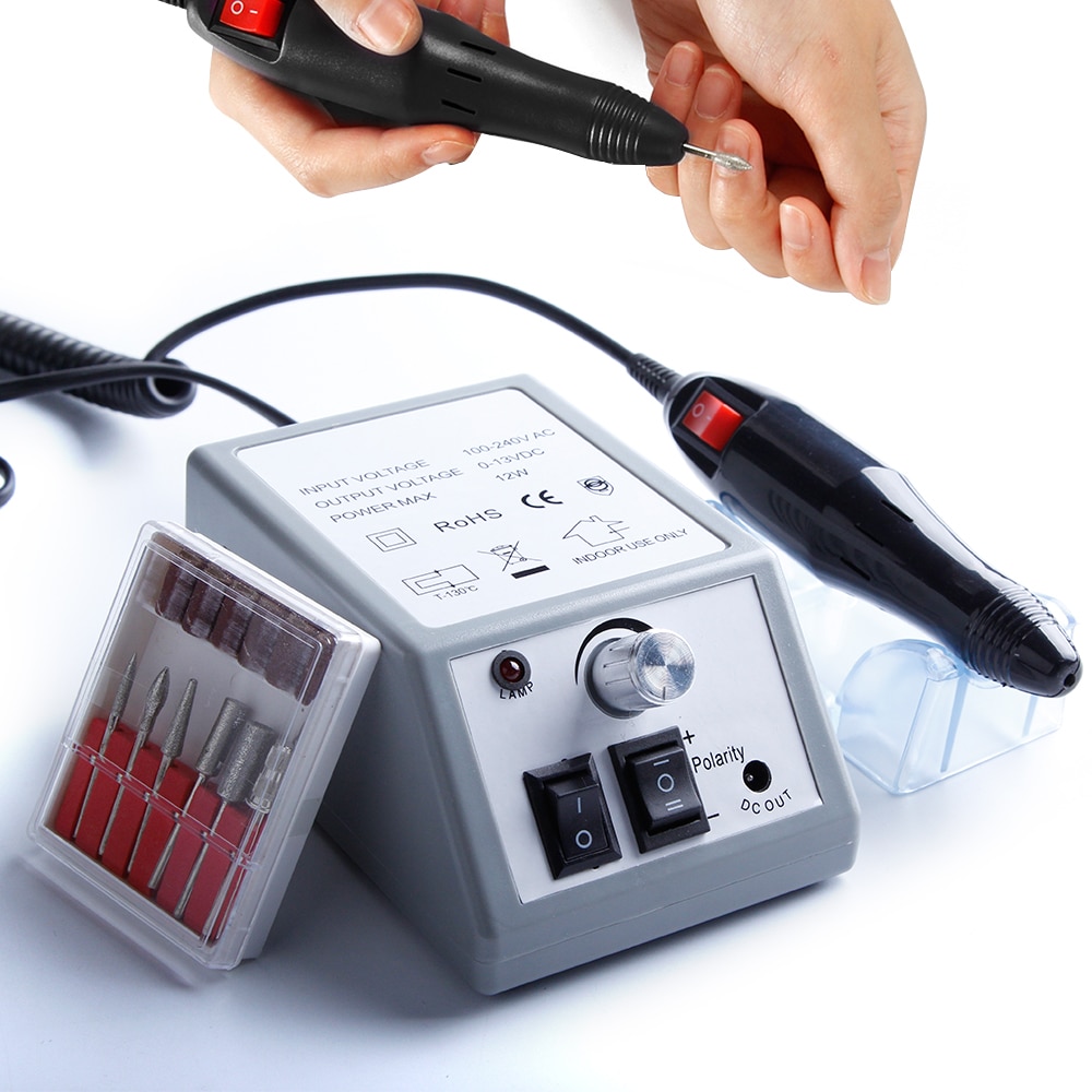 Electric Apparatus for Manicure Gel Varnish Remover Nail Drill Bits Set Milling Cutters 20000RPM Pedicure Machine Sanding File