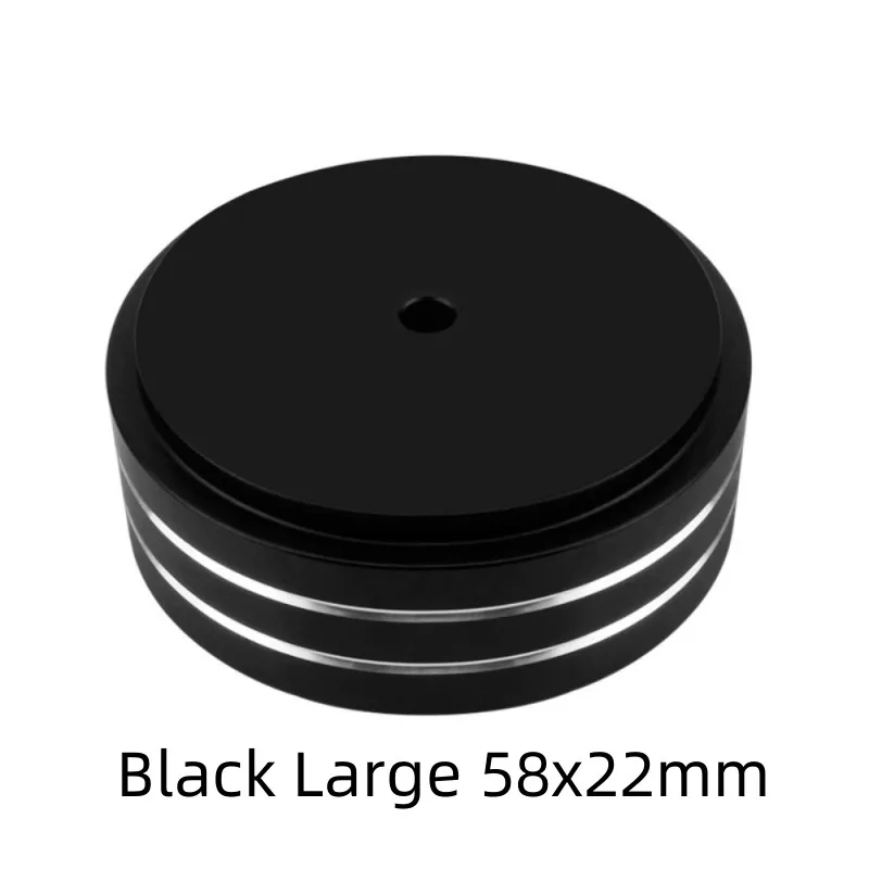 Speaker Spikes Stand Voeten Pad Voet Voor Luidsprekers CD Versterker 58x22mm 40x20mm Aluminium Rubber Draagbare Audio Video 4 sets: Black