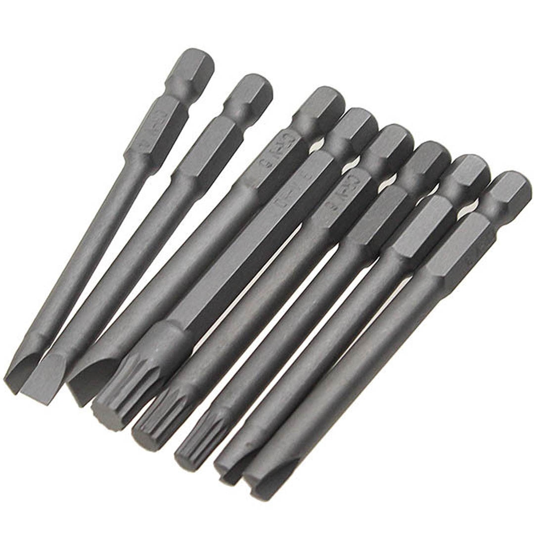 50pcs 75mm Long Quick Release Screwdriver Bit Holder Security Bit Set Hex Bit Extra Long Bit Set