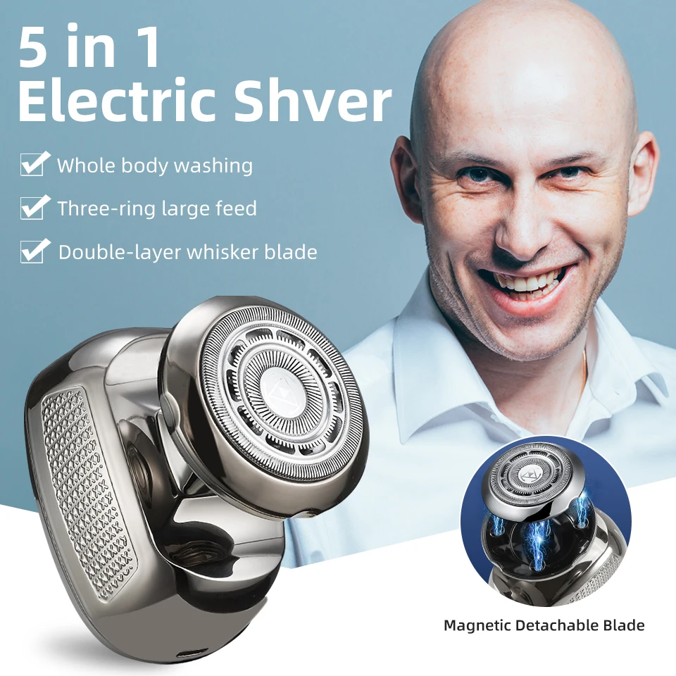 Scheerapparaat voor Mannen Elektrisch Scheerapparaat Kaal Hoofd Scheerapparaat 5-in-1 Tondeuse voor Kaal Man Baard Trimmer Scheren Machine Kaal Hoofd Scheermes