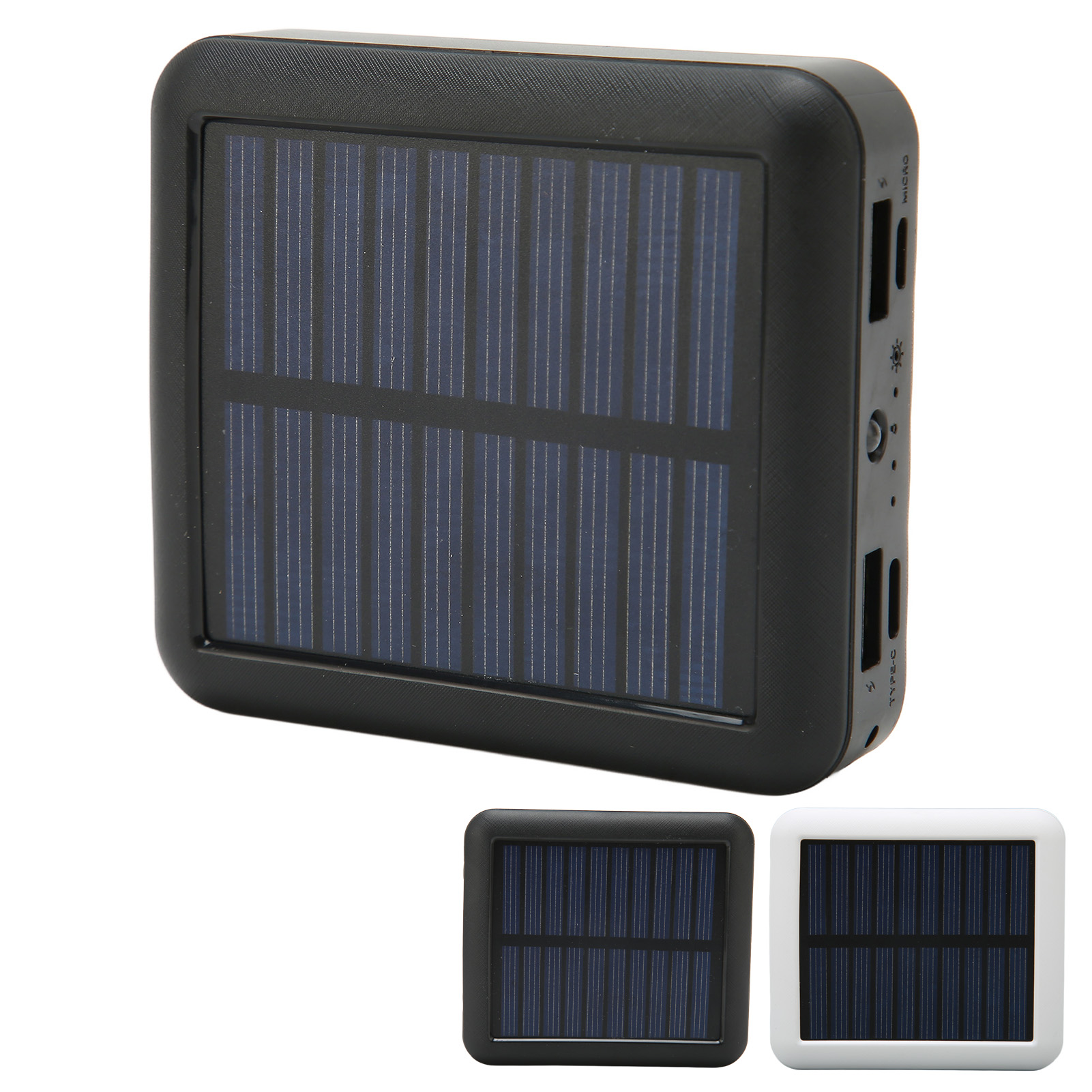 Powerbank solarny do telefonu o pojemności 20000 mah, 4 porty usb, wodoodporny, przenośny powerbank solarny z kablem ładującym do użytku na zewnątrz