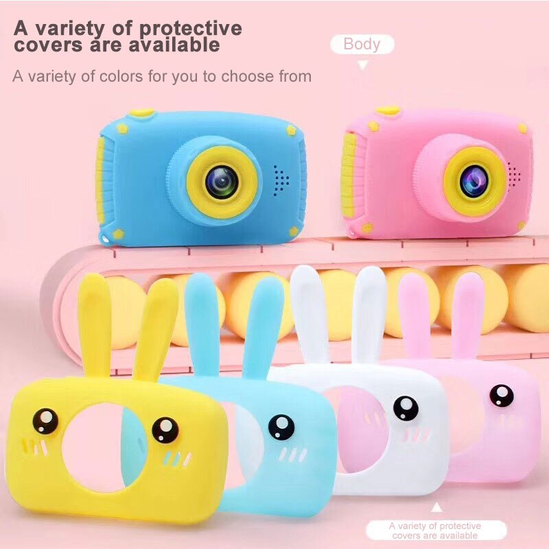 Toy Camera Mini Camera Kids Toys Cartoon Digital Camera Baby Toys 12.0M with 2.0 Inch IPS Screen Children Educational Toys