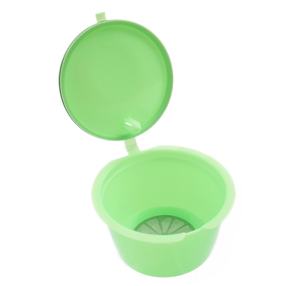 8 Colors Refillable Coffee Capsule For Nescafe Dolce Gusto Reusable Capsules Coffee Pods K-cups Useful 50 times: dark green