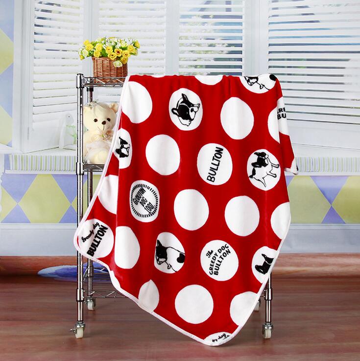 Zachte Fleece Hond Matten Bullterrier Bulldog Dekens Voor Bed Matten Huis Katten Honden Bed Deken Sofa Bed Cover: Red Bulldog