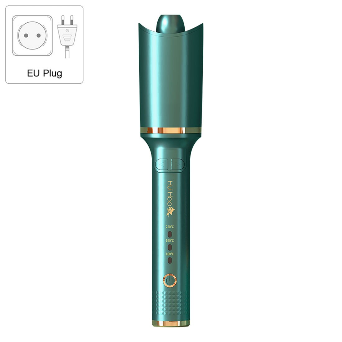 Fer à friser automatique Air bigoudi céramique rotatif Air bigoudi Air Spin Curl Auto cheveux bigoudi outil de coiffure: Green With box / UK