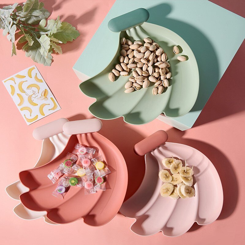 Criativo forma de frutas placa lanche nozes prato bandeja de comida de frutas do agregado familiar placa de serviço de plástico para festa em casa cozinha acessório