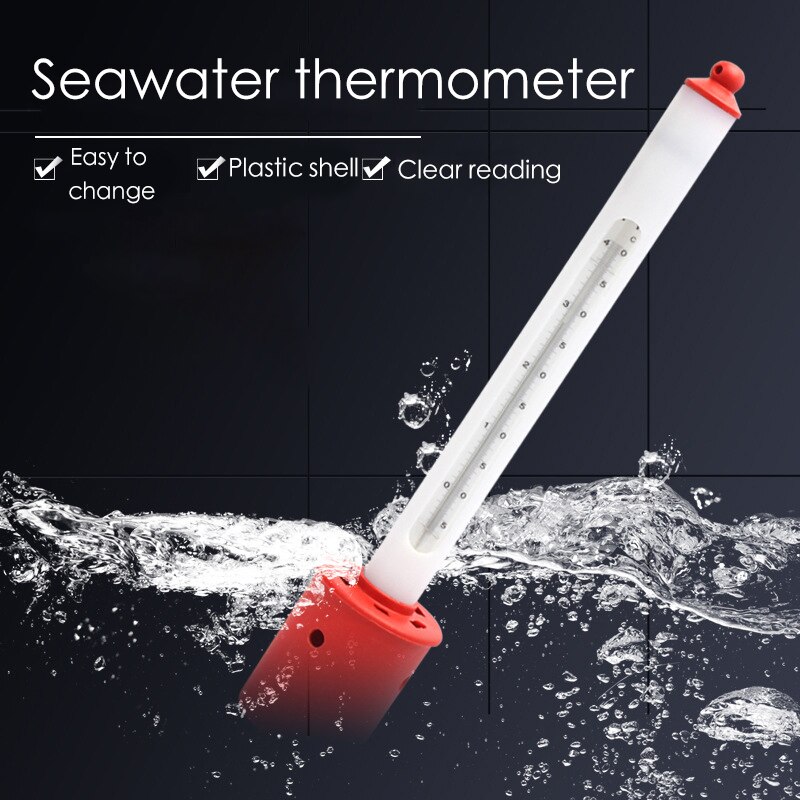 Oppervlaktewaterthermometer aquarium kunststof oppervlaktethermometer roestvrij staal zeewaterkweekthermometer met vloeistof