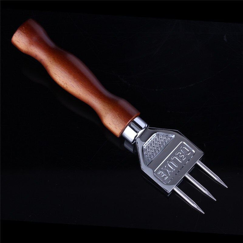 Japanese Ice Hammer Stainless Steel Three Pronged Ice Chipper With Wood Handle Ice Crushers for Cocktail Bartender Bar Tools