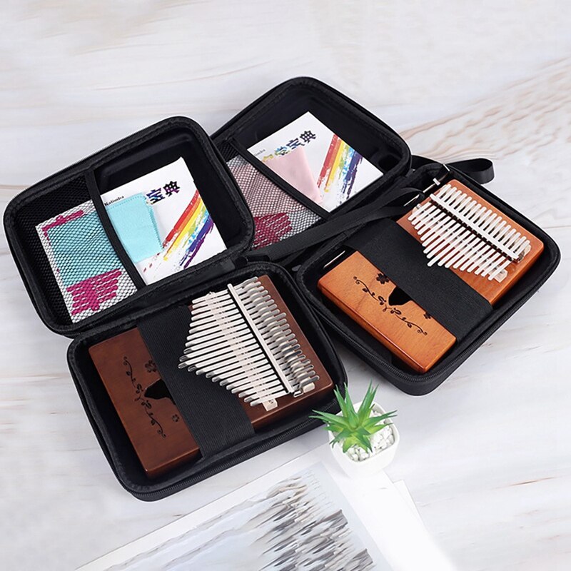 Kalimba Case Thumb Piano Box Bag Water-Resistant Shockproof Percussion Keyboard Musical Instruments Part