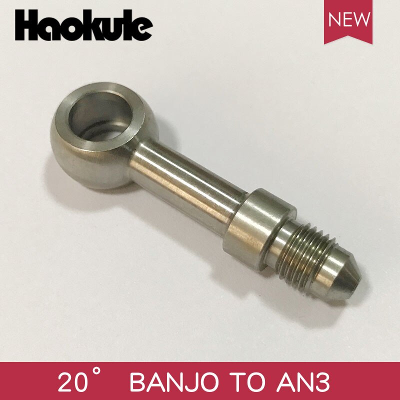 Haokule ruostumaton teräs banjo 10.2mm - uros  an3 tefl ptfe letkun pään liitos jarrujärjestelmän liittimet: Suora 10.2mm-an3