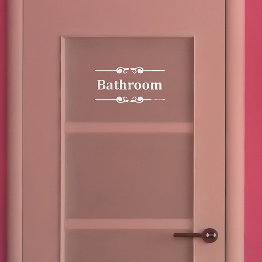 #20 Diy Personality 3D Wall Stickers Toilet Bathroom Tips Stickers Room Art Toilet Bathroom Tips: F