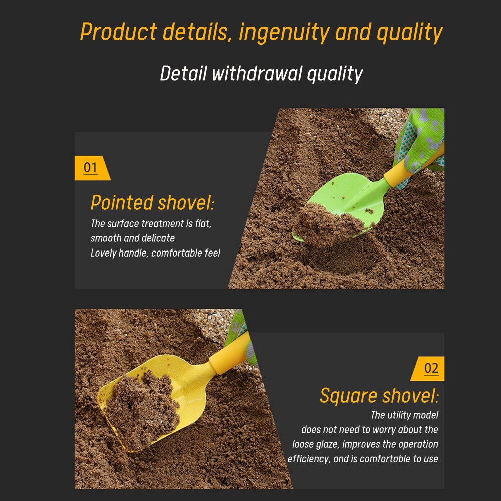 Mini pelle de jardin pour enfant, outils de plantation de diversité, jouet de plage, outil de jardinage, outils de pulvérisation, outils d&#39;extérieur, 10/13 pièces